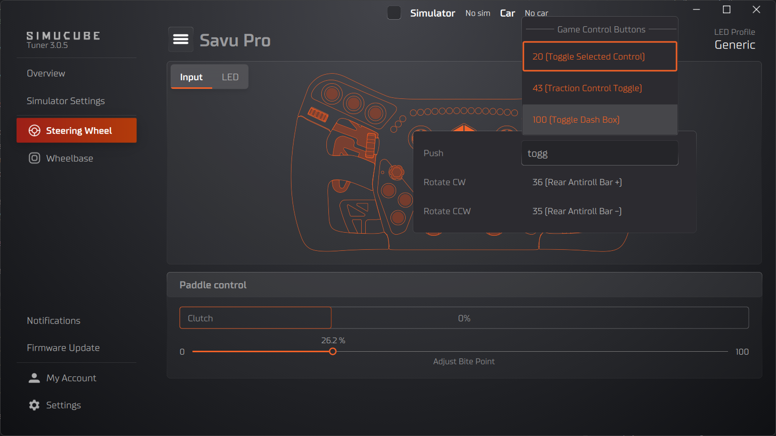 Button mapping popup